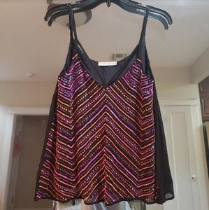 Chelsea flower beaded tank size xs